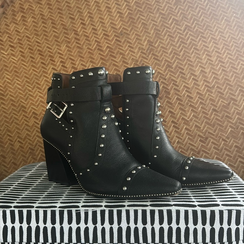 Studded leather boots